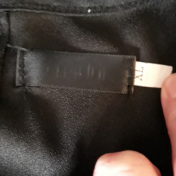 Black and tan mesh pleated womens dress - Picture 7 of 8